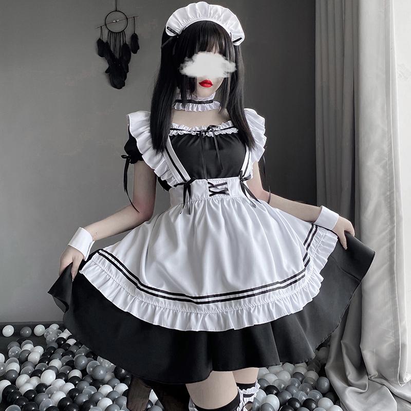 Cute Maid Dress Women Sexy Lingerie Girls Servant Uniform Ladies Cosplay Outfit Anime Skivvy Role Play Costumes Lolita Clothes