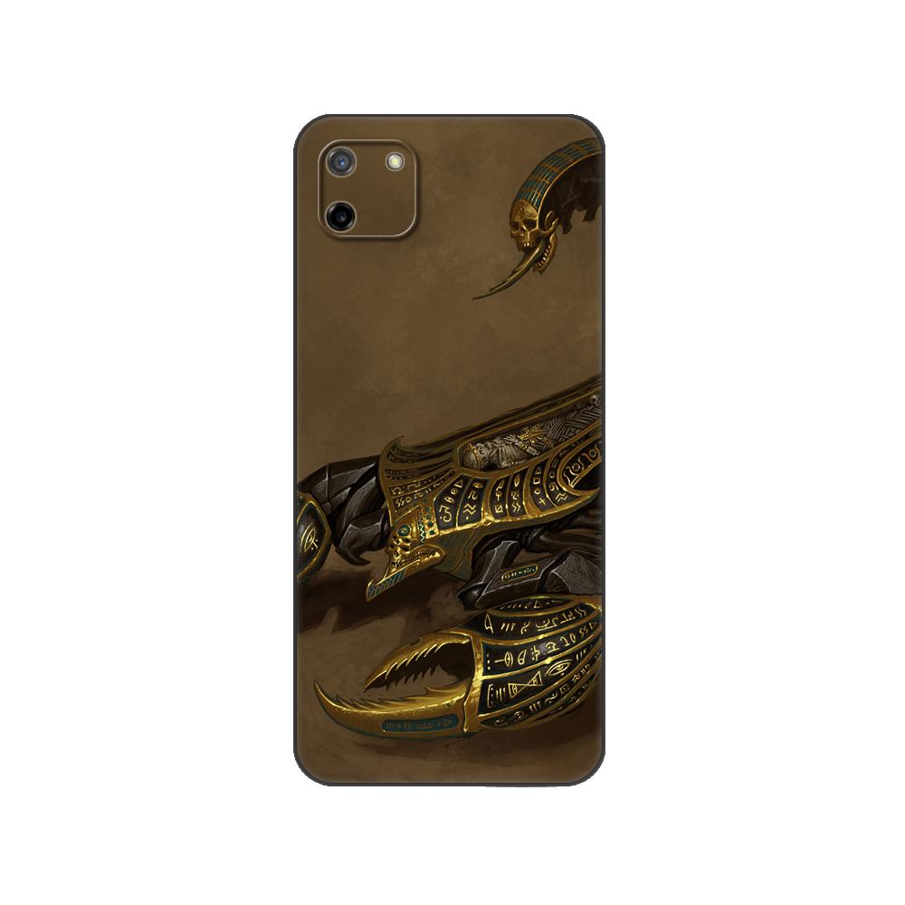 Czarne etui TPU dla OPPO Realme C11 Etui dla Realme C 11 RealmeC11 Tył RMX2185 Etui Pokrowiec Bumper Zwierzę Krab Skorpion
