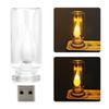 Rainbow Color Car USB LED Atmosphere Light Universal 5V Retro Candle Style Incandescent Bulbs Car Decoration Lamp