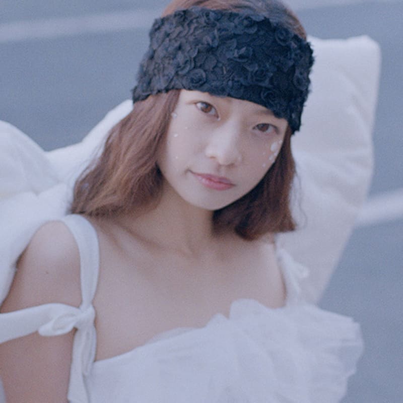 Poesiedame ROSE VEIL HEAD BAND IN BLACK