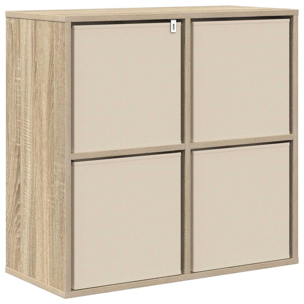 Sideboard with Drawers Sonoma Oak Finish 68.5 X 32 X 67 Cm