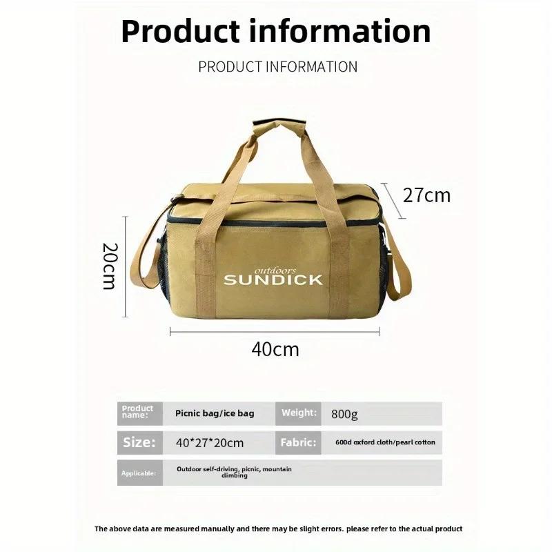 Mountain Guest Outdoor Cooking Set Picnic Bag Large Capacity Storage Cooler for Camping Hiking