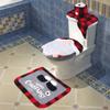 Cute Toilet Seat Cover Polyester Toilet Cover Set New Christmas Toilet Lid Cover  Christmas