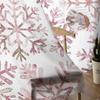 Christmas Watercolor Snowflake Retro Sheer Curtains Modern Gauze Curtain for Living Room Bedroom Voile Yarn Curtains