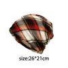 Contrasting Colors Turban Hats Plaid Print Casual Hedging Cap Gifts Pullover Hat  Autumn and Winter