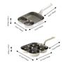 Ergonomic Handle Titanium Omelette Pan 3/4 Grid Pancake Pan Universal Breakfast Frying Pan  Burger
