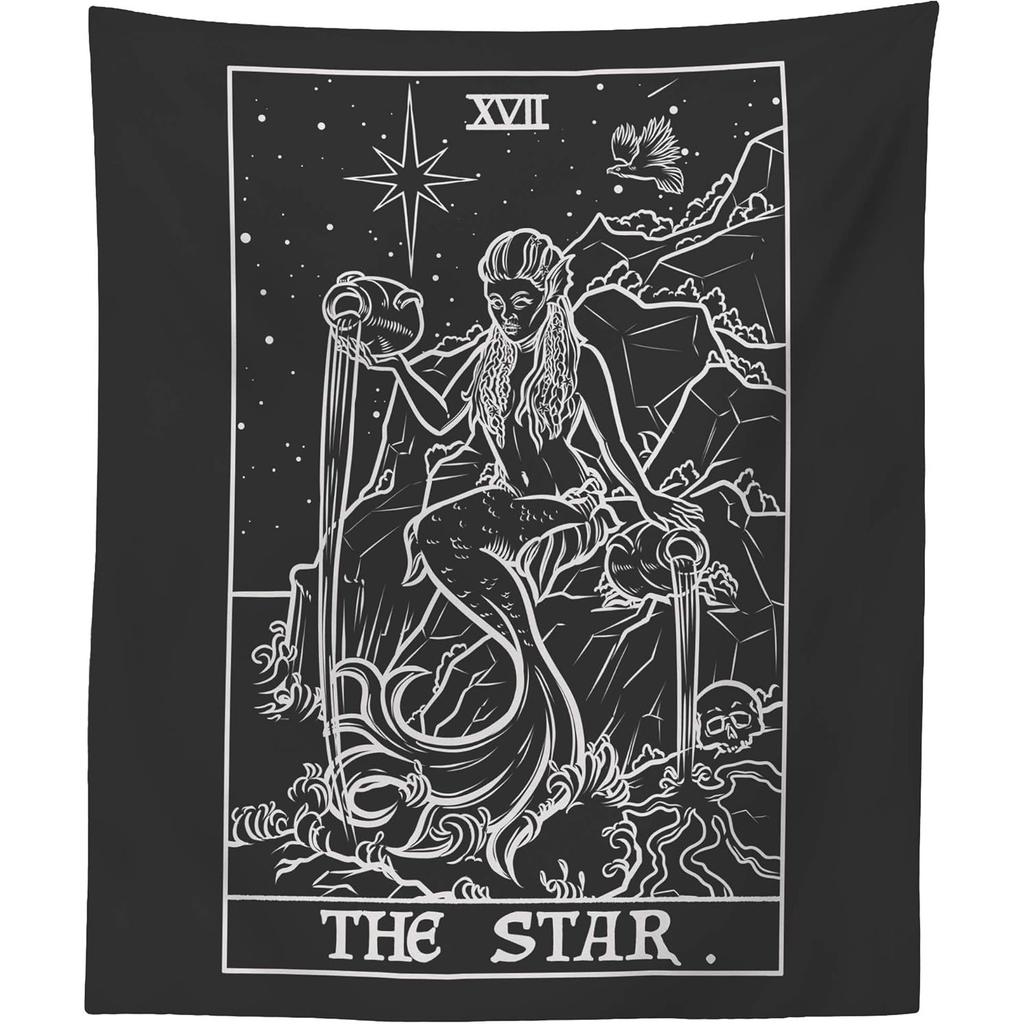 The Star Tarot Art Tapestry Perfect for Unique Stylish Mystical Inspiring Home Decor with Artistic Charm