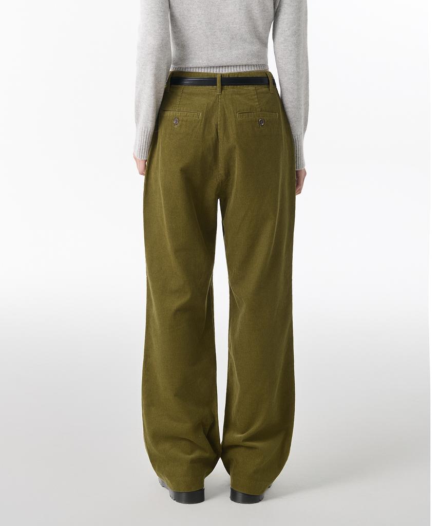 MUSINSA STANDARD WOMAN Women'S Wide Corduroy Pants [Olive]