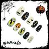 Halloween Witch Bat Pumpkin Design Press On Nails