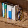1Pc Heavy Duty Book Shelf -Space-Saving Desktop Organizer, Anti-Tip Design, No Assembly Required, Transparent Book Rack for Home