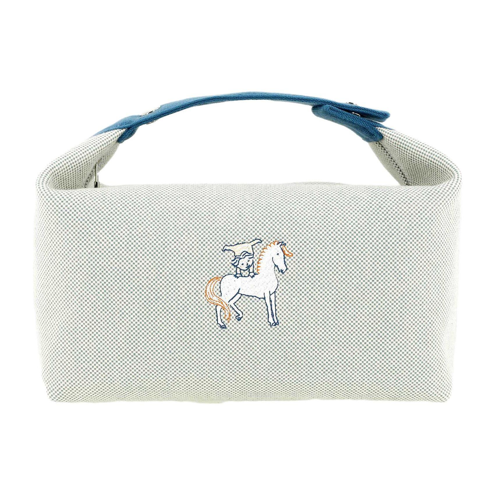 

Hermes Bride-A-Brac Cabriole Canvas Lunch Bag Unisex Bags Blue H103587M03 Large