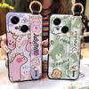 Silicone Ring Phone Case For Tecno POP9 4G/Spark GO 1/KL4 Cute Kickstand Wristband Soft case Waterproof Wrist Strap