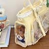 Kawaii Ita Bag Women Shoulder Bag Transparent Window Crossbody Bag Cute Japanese JK Tote Bag Large Capacity Anime Pin Display Handbag for Girls