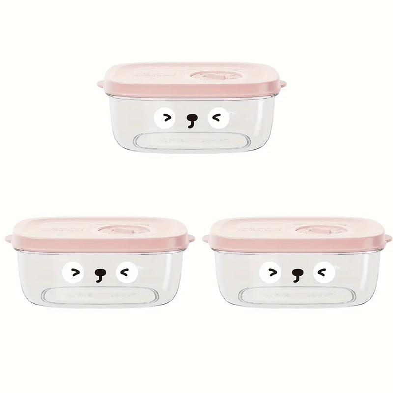 

3pc-Brown Rice Miscellaneous Grains Rice Packaging Box Frozen Preservation Box Microwave Heating Small Lunch Box Fruit Bento Box