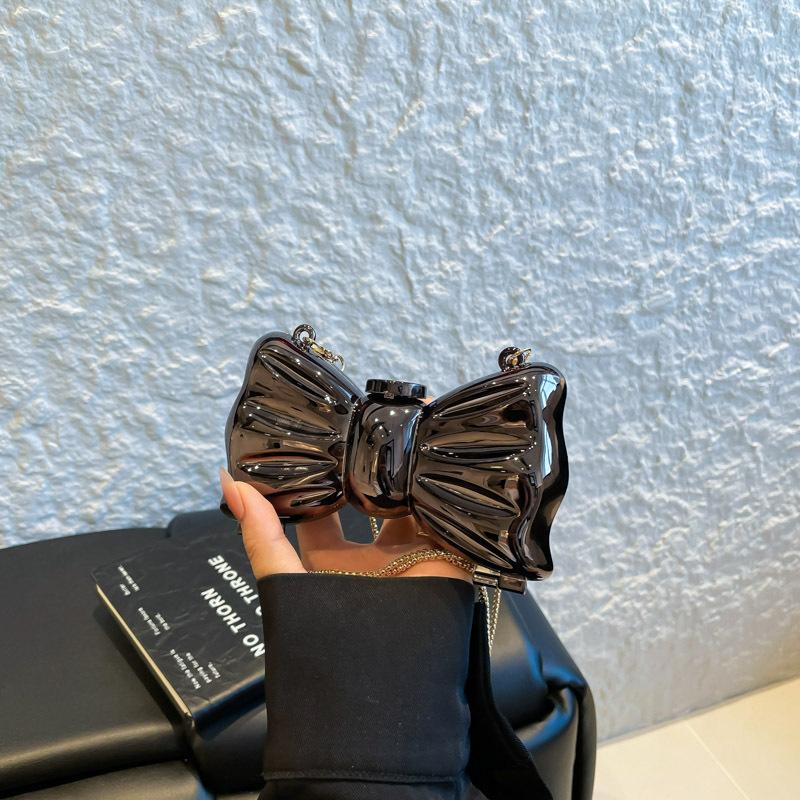 

New acrylic bag glossy pearl flower bag bow mini bag mouth red envelope children s bag