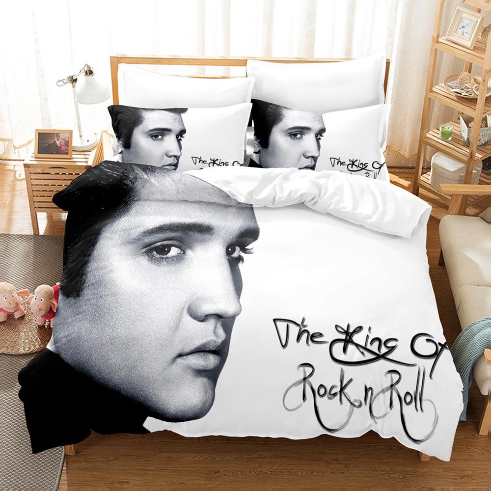 Elvis Presle Digital Printing Three-Piece Set