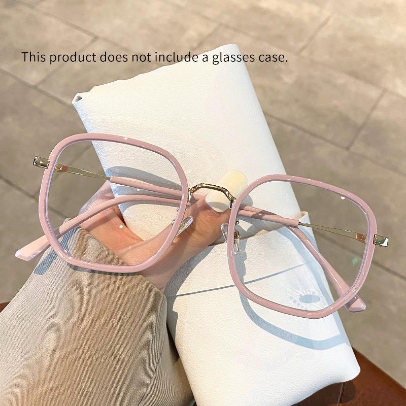 2PCS New Fashionable and Trendy Women's Glasses with a Large Frame and Round Face to Look Thin and White