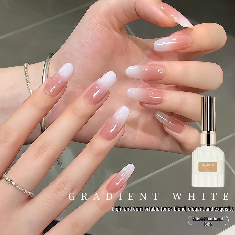 2025 Trendy Translucent Milky White Nail Gel – Eggshell Jelly Effect