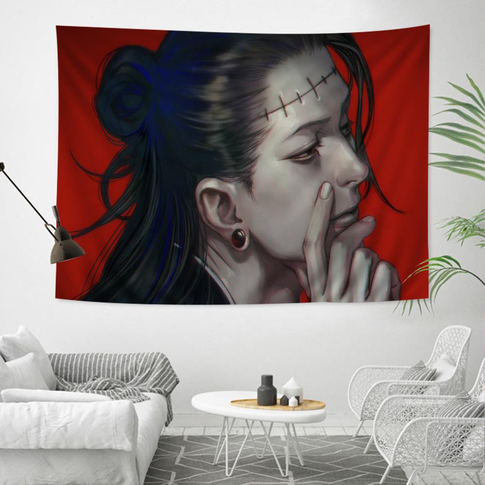Jujutsu Kaisen Gojo  Geto Tapestry BL Anime Character Print Sky Background Wall Hanging for Otaku Bedroom  Anime Fans Decor