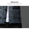 Men's Autumn/Winter Plus Velvet V-Neck Long Sleeve Cardigan Sweater