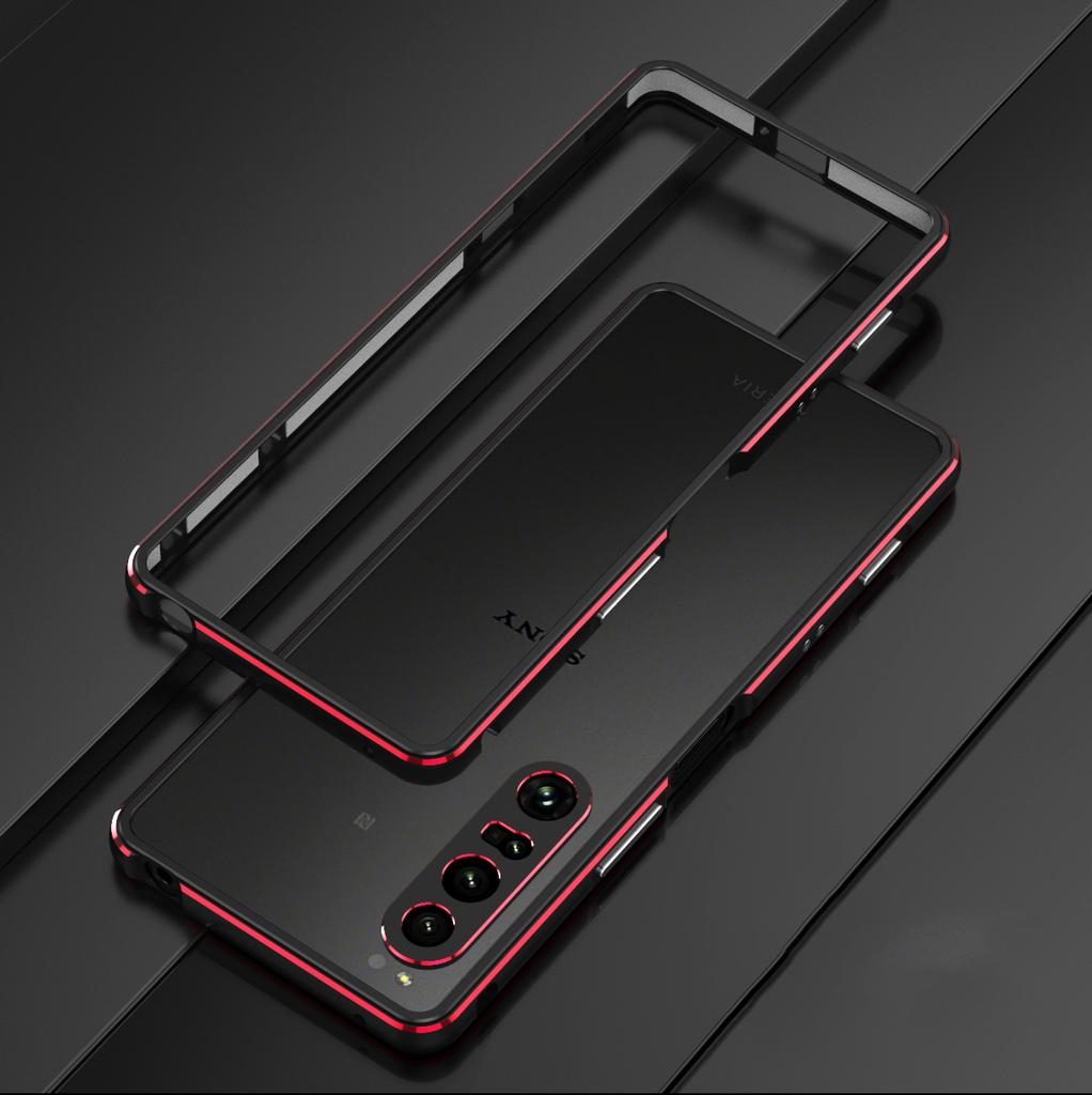 Pro Sony Xperia 1 VII Nárazník Kovový Rám Kryt Telefonu s Ochranným Sklem Objektivu Fotoaparátu