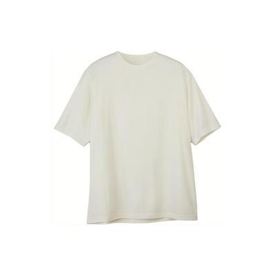Y-3 T-shirt Uni Imprimé Lettres Coupe Ample Col Rond Manches Courtes Hauts Unisexes Blanc Cassé IV7845