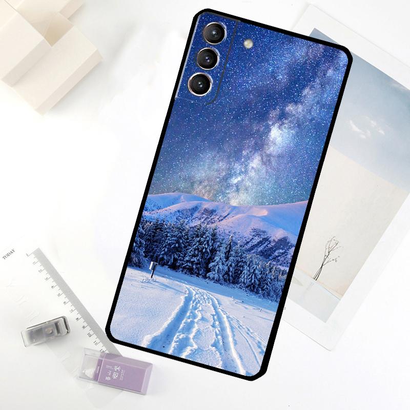 

Landscape Winter Light Snow Phone Case For Samsung Galaxy S25 FE S20 FE S21 S22 S23 S24 S25 S26 Ultra S10 S25 Plus Cover Galaxy S24