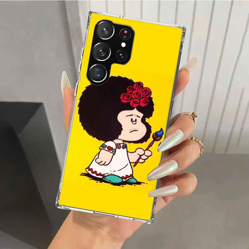 Mafalda Cartoon Phone Case for Samsung Galaxy S26 S24 S23 Ultra S25 Edge S22 S21 Plus S20 FE + Soft Print Shell Funda Galaxy S24
