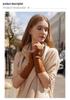 Women's Cashmere Knit Striped Half-Finger Winter Gloves