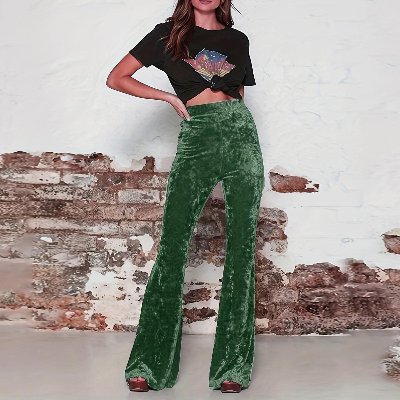 

Весенне-осенние женские брюки, новые брюки Micro La, женские бархатные повседневные широкие брюки с высокой талией золотого цвета XXXL