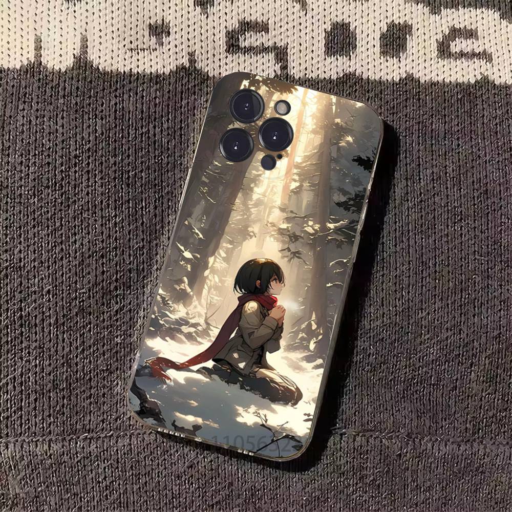 Attack On T-Titan Mikasa Phone Cases For iPhone 17 16 15 14 13 12 11 Pro Max Plus Luxury Camera Protection Plastic