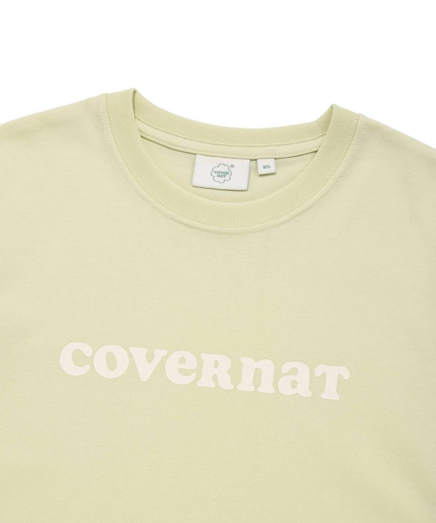 COVERNAT WOMAN Regular Fit Cooper Logo T-Shirt Light Green