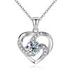 Ladies' Heart-shaped Pendant Necklace Collarbone Chain, Twisted Border Design, Romantic Jewelry, Holiday Gift Giving