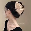 French Hepburn Style High-end Satin Triangular Claw Clip, Retro Style, Simple and Versatile Updo Shark Clip