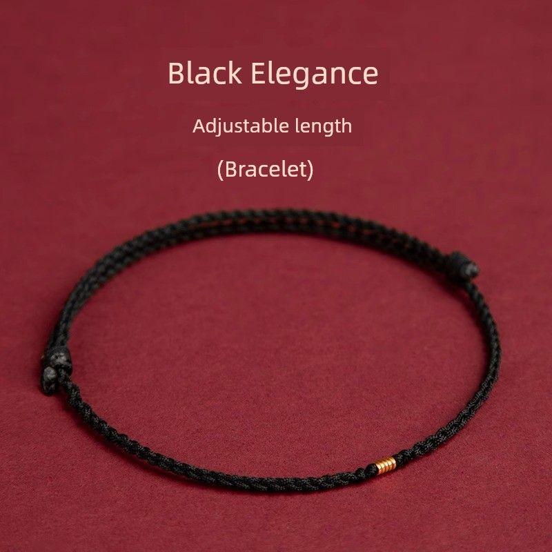 Wutai Mountain Ancient French Gold Lucky Bracelet Female Bad Luck Red Rope Braid Carrying Strap 2025 Snake Birth Year Couple Foot Chain