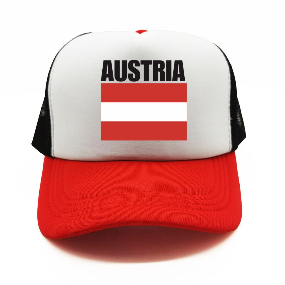 Cappellino da Baseball Bandiera Austriaca Fresco Estivo Unisex Rete Traspirante Cappello per Fan del Paese Cappellino Trucker Unisex Cappellini in Rete Traspirante per Esterno