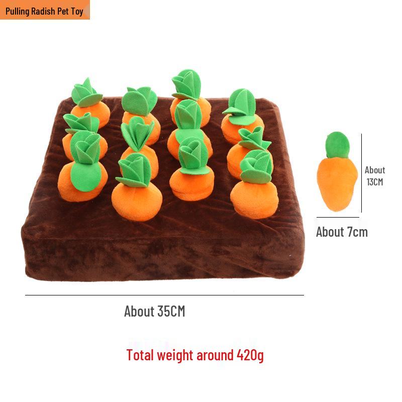 Popular Plush Carrot Sound-Making Bite-Resistant Dog Toy for Teething, Self-Entertainment, and Boredom Relief