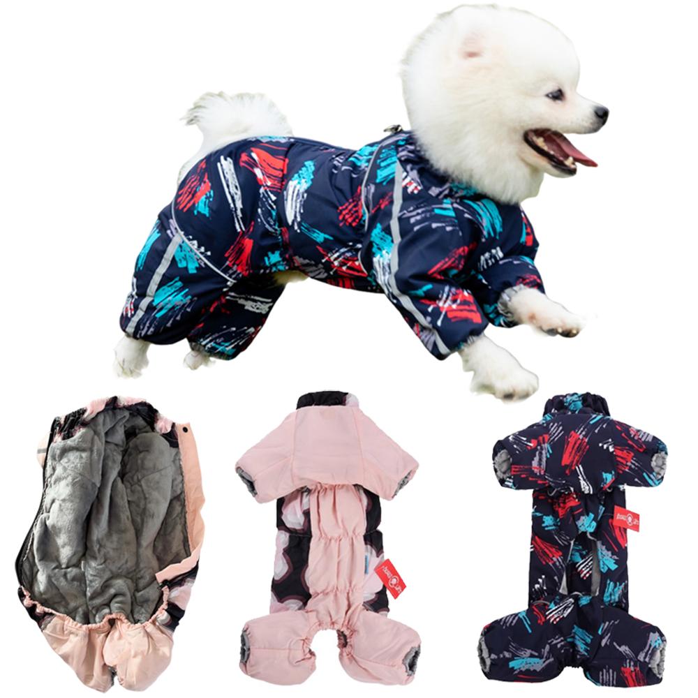 Zimní teplý psí overal pro malé psy štěně Pomeranian Poodle Kombinéza Nepromokavý overal pro domácí mazlíčky mascotas Oblečení