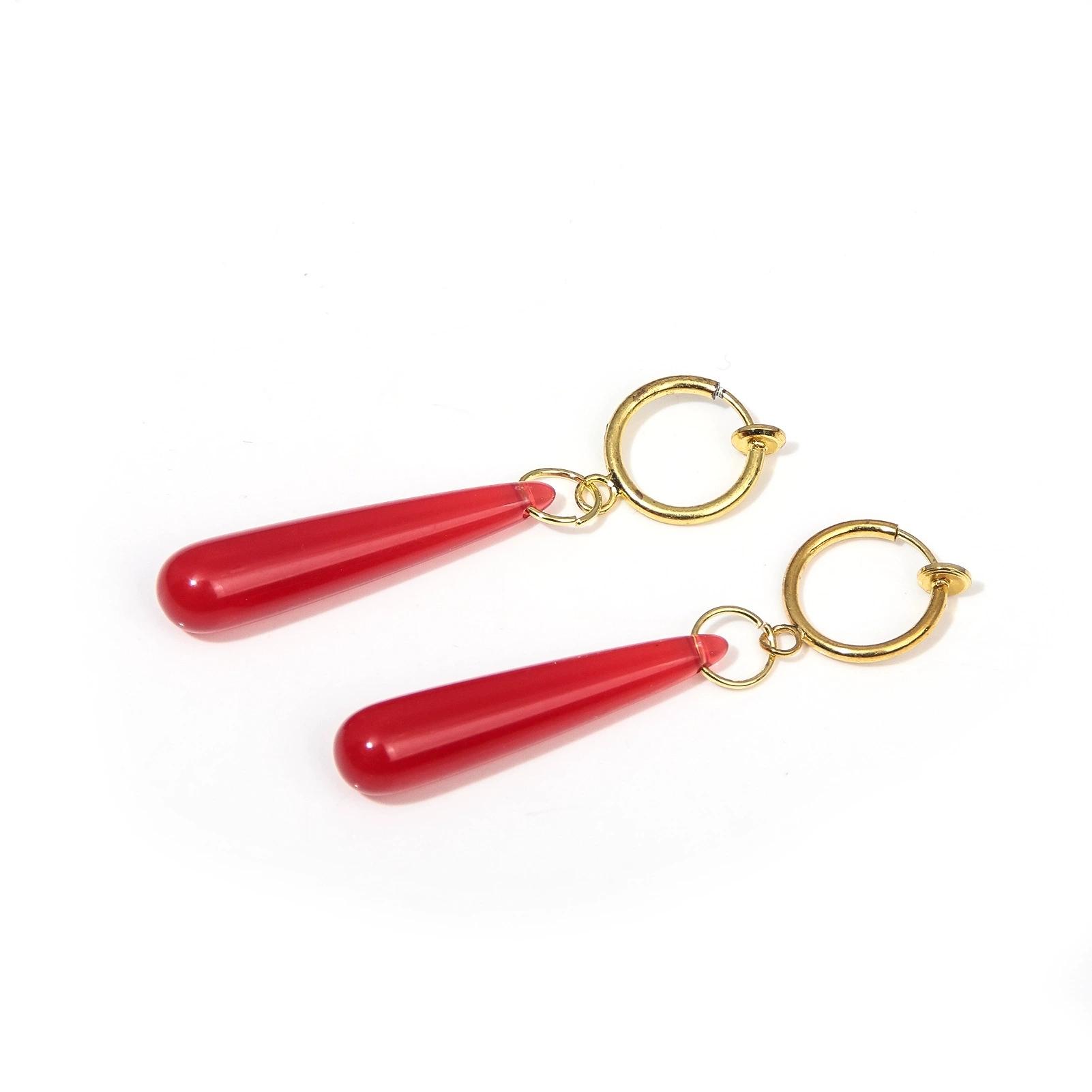 Anime Frieren: Beyond Journey s End Red Earrings Frieren At The Funeral Frieren stud Earrings Pendant Frieren Elf Cosplay Gift