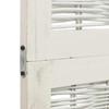 Vidaxl Room Divider, 3-Panel, White, Solid Paulownia Wood