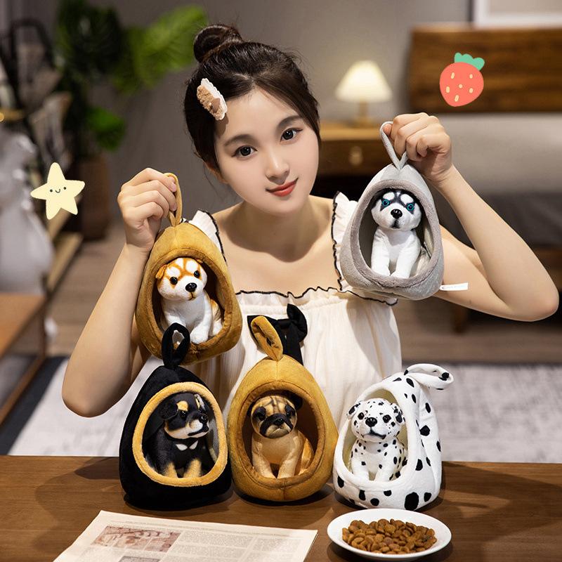New Creative Simulation Cartoon Toy Doghouse Pendant Plush Unzipped Children's Toys Gift