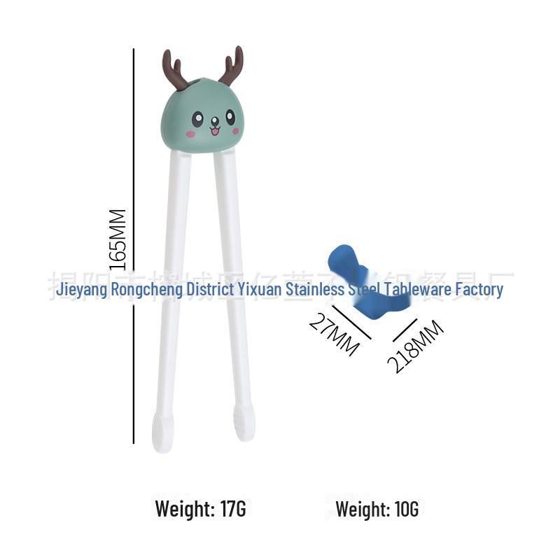 Kids' Tiger Mouth Training Chopsticks & Spoon Set for Ages 2-6 - Creative Tableware for Learning To Eat