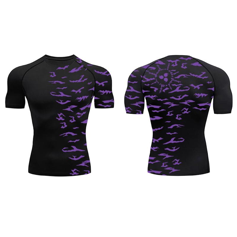 Camisetas de compresión con estampado 3D para hombre, camisetas deportivas de secado rápido, camisetas interiores para entrenamiento en el gimnasio, camisetas de fitness, camisetas de manga larga de anime