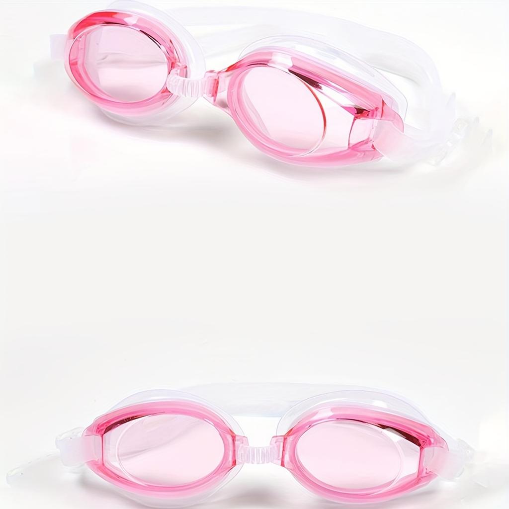 1pc Unisex Waterproof Anti-Fog HD Swimming Goggles with Elastic Adjustment Strap, PVC Material, Sealed Lenses for Adults - Mixed Colors