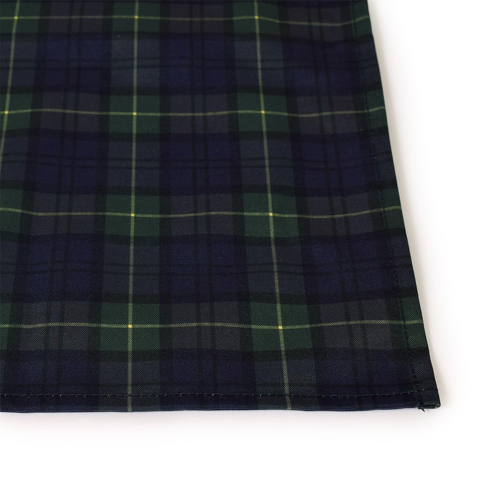 COLORFUL CANDY STYLE Lunch Lunch Napkins X Set of Tartan Check and Dark NL300900 Cloths/School (45cm 45cm), Water-Repellent, No-Iron, 2, Green,