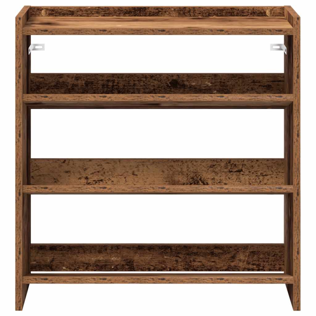 Shoe Rack Vintage Wood Look 60 x 25 x 62 cm Engineered Wood