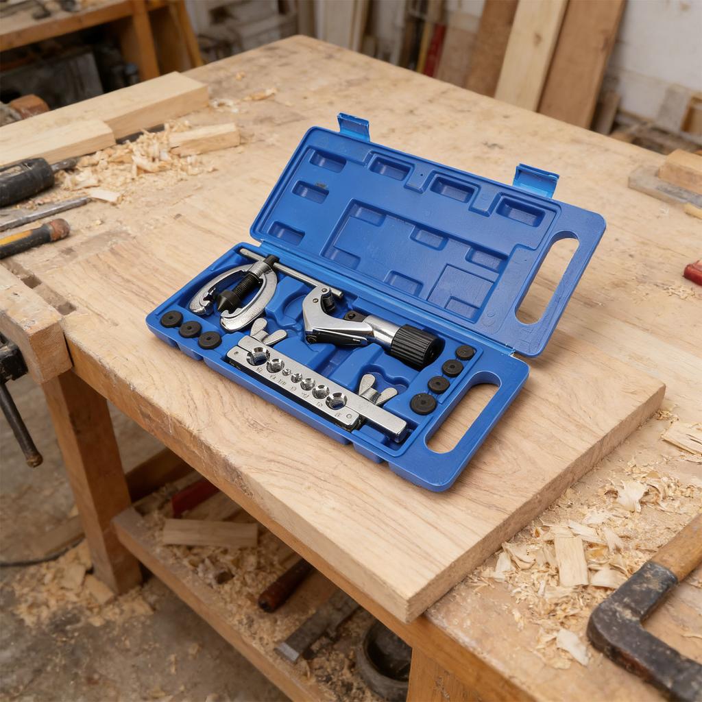 Flaring Tool Kit Multifunctional Metal Accurate Brake Line Flaring Tool Kit for Pipeline Installation and Maintenance