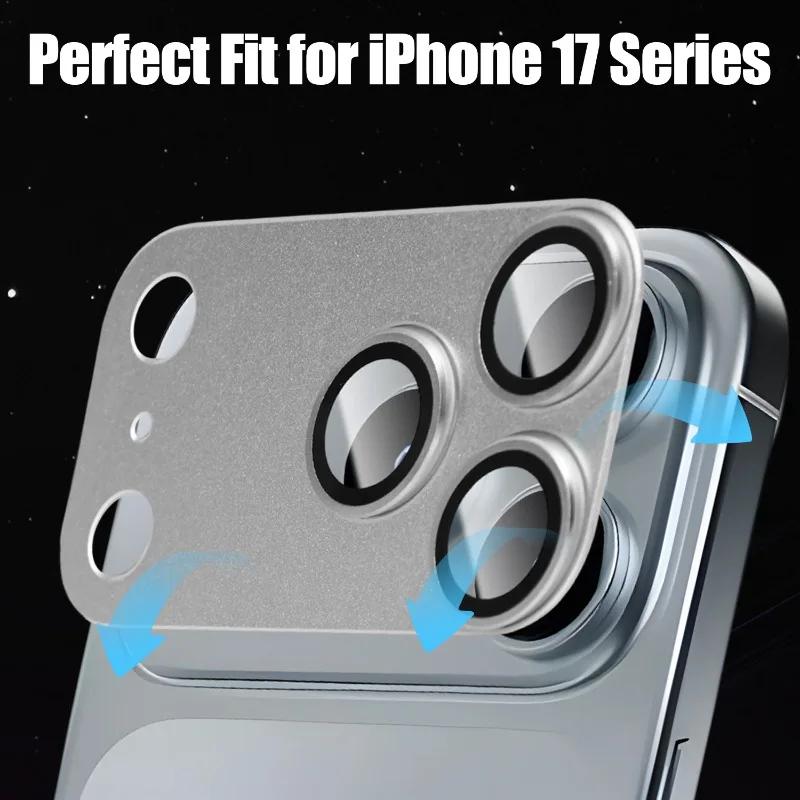 Aluminum Alloy Metal Camera Lens Protector Tempered Glass Camera Len Cover Hardness Protectors for iPhone 17 Pro Max 17PM 17Pro