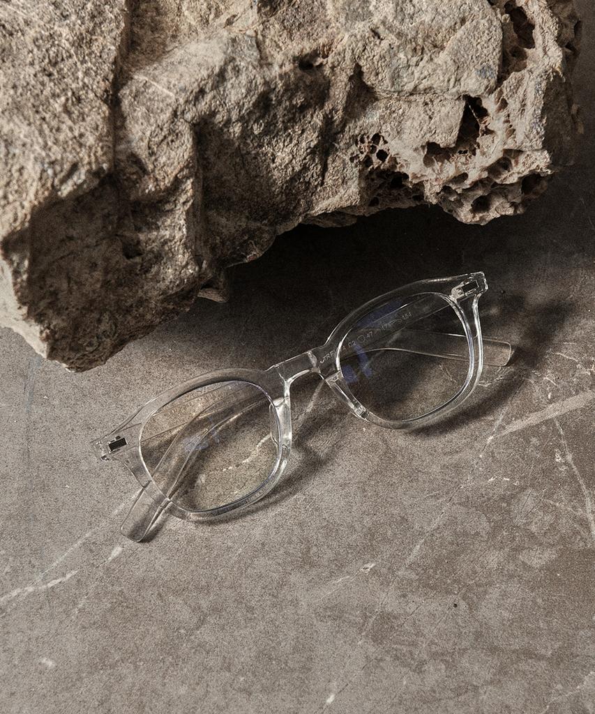 Lukadiseu L21 Corsica Arnel Square Horn-Rimmed Clear