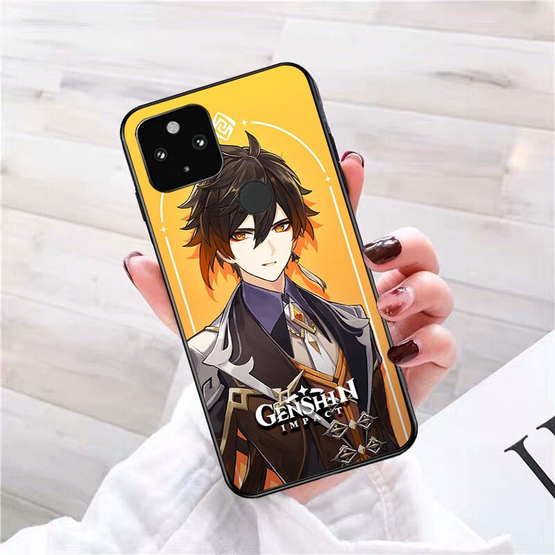 Zhongli Genshin Impact Phone Case for Google Pixel 7 Pro 7 6A 6 Pro 5A 4A 3A Pixel 4 XL Pixel 5 6 4 3 XL 3A XL 2 XL